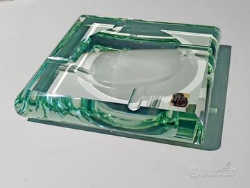 Posacenere  in vetro verde Fontana Arte