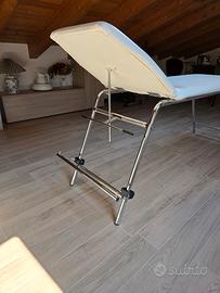lettino da massaggi fisso con asta porta rullo