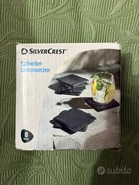 Set sottobicchieri SiverCrest ardesia nero 8 pezzi