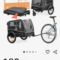Rimorchio Bici Cani 2 in 1 Pieghevole " TrevoPet "