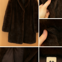 Cappotto di Visone Autentico Vintage Taglia 48 M/L
