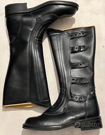 Stivali moto in vera pelle