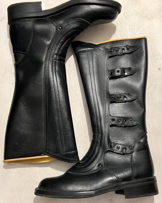 Stivali moto in vera pelle