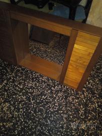 mobile bagno in legno con specchio luci  corrente