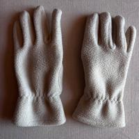 Guanti in pile bianchi