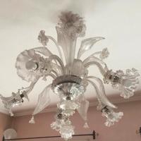 Murano Lampadario 5 Luci - Originale anni 60