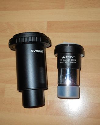 RACCORDO FOTOGRAFICO PER TELESCOPIO. XCANON+BARLOW