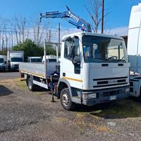 Iveco eurocargo 75e14 GRU + cassone fisso
