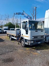 Iveco eurocargo 75e14 GRU + cassone fisso