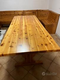 Set Pranzo Completo in Legno – Panca ad Angolo, Ta