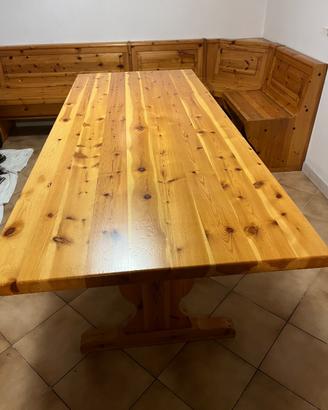 Set Pranzo Completo in Legno – Panca ad Angolo, Ta