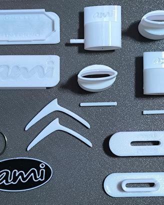 Accessori 3D PETG Citroen Ami - 11 pezzi BIANCO