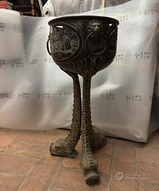 Braciere Porta-vaso Antico in Ottone