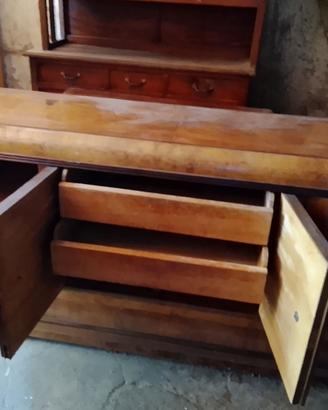 credenza in radica di noce