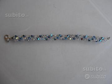 Bracciale intreccio 100 cristalli Swarovski