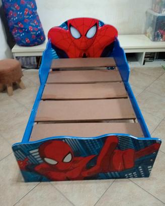 letto spiderman con led