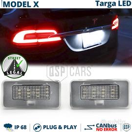 Placchette Luci TARGA LED PER TESLA Model X CANbus