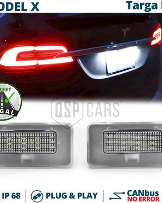 Placchette Luci TARGA LED PER TESLA Model X CANbus