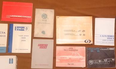 Manuali uso e manutenzione officina etc auto epoca