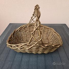 Cesto in vimini dorato - nuovo