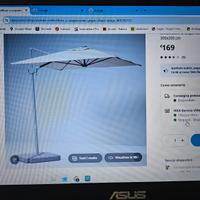 Ombrellone ikea con pesi alla base.