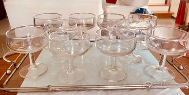 Set 10 coppe da liquore in vetro