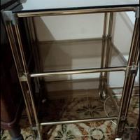 Carrello in vetro e metallo