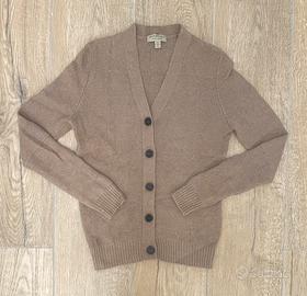 Burberry Beige Cashmere-Cotton Cardigan XS