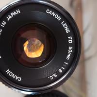 Canon FD 50 mm f1.8  analogico