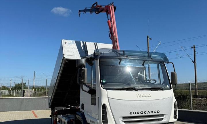 Iveco ribaltabile 120 Ql con gru 2007