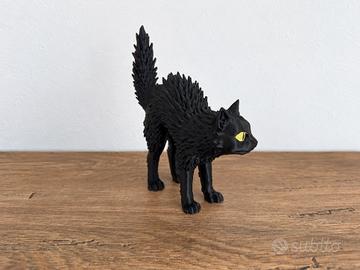 Gatto Nero 3D statuina decorativa halloween