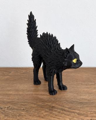 Gatto Nero 3D statuina decorativa halloween