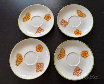 Thun Country farfalla set 4 piattini nuovi