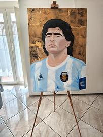 tela quadro Maradona