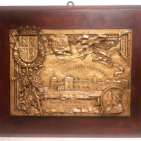 Targa RARA MILANO CASTELLO fineXIX bronzo BELTRAMI