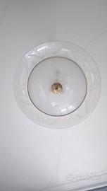 Lampadario anni 40/50 in ottone stile Fontana Arte