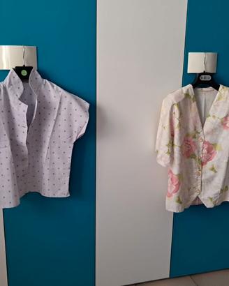 2 camicette maniche corte molto eleganti quella a 