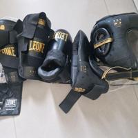 Paratibie, calzari, casco Leone DNA