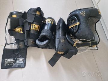 Paratibie, calzari, casco Leone DNA