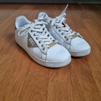 Sneakers bianche e oro