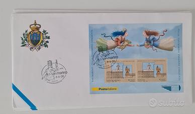 4 buste FDC San Marino-Italia