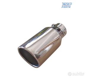 TERMINALE SCARICO TONDO 90MM IN ACCIAIO INOX TONDO