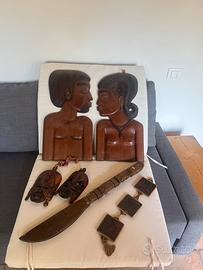 etnico/africano oggetti artigianali in set