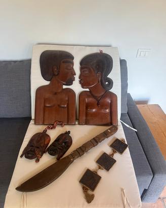 etnico/africano oggetti artigianali in set