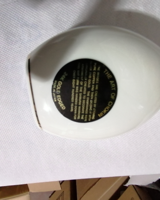 Vaso giapponese bordo oro 24kt