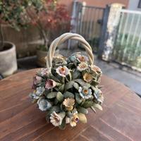 Cestino fiori Capodimonte originale in porcellana