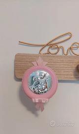 medaglia argento nascita bambina angelo custode