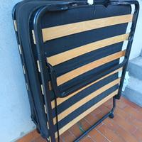 lettino brandina pieghevole con materasso