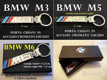 BMW M3 M5 M6 PORTACHIAVI metallo cromato + BOX
