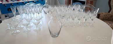 Servizio Bicchieri Vintage in Cristallo 42 pezzi